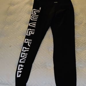 PINK full length black leggings